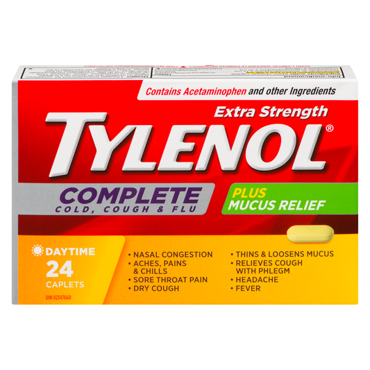 Tylenol Complete Extra Strength Plus Mucus Relief, 24 Caplets