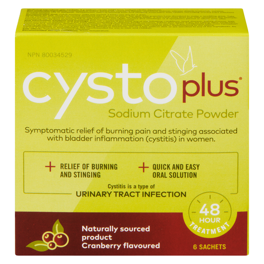 Cystoplus Sodium Citrate Powder, 6 ct