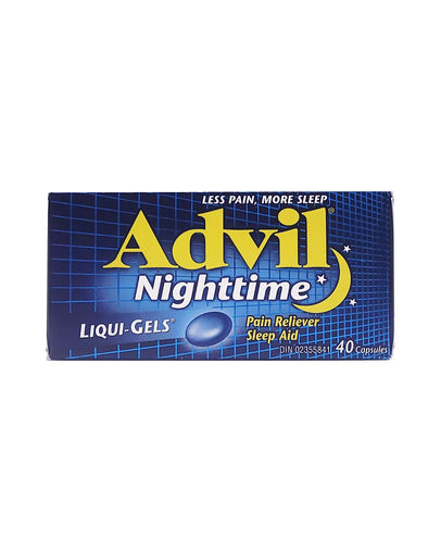 Advil Nighttime Liqui-Gels, 40 Capsules: Pain Relief & Sleep Aid