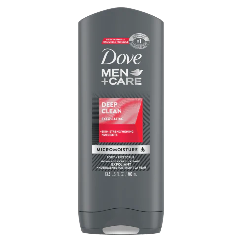 Dove Men Exfoliating Deep Clean Body Wash, 400 mL