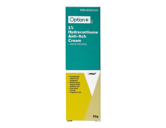 Option+ Anti-Itch Cream Hydrocortisone 1% - 30g