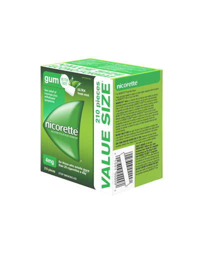 Nicorette Gum Ultra Fresh Mint 4mg – 210 Pieces
