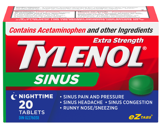 Tylenol Sinus Extra Strength Nighttime eZtabs, 20 Tablets