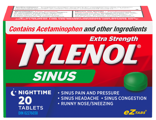 Tylenol Cold Extra Strength Nighttime eZtabs - 20 Tablets