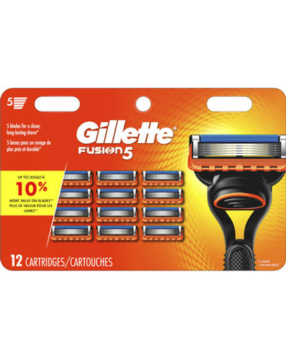 Gillette Fusion5 Razor Cartridges - 12 Count