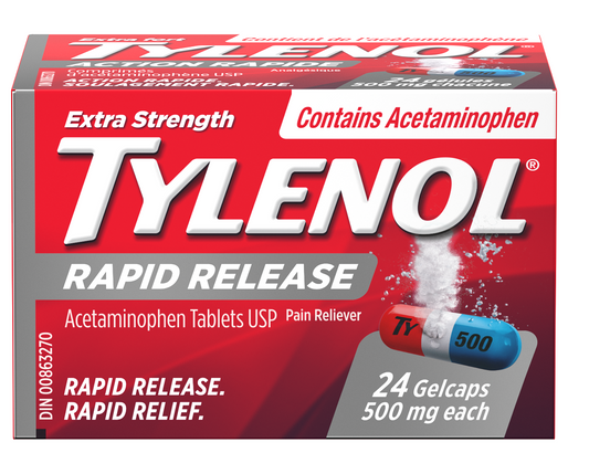 Tylenol Extra Strength Rapid Release 500mg, 24 Gelcaps