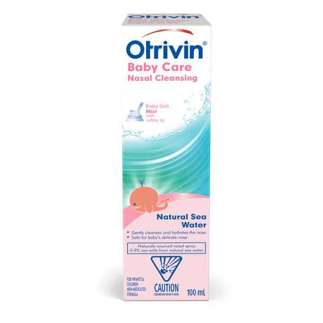 Otrivin Nasal Cleansing Saline Sea Water for Babies, 100 mL