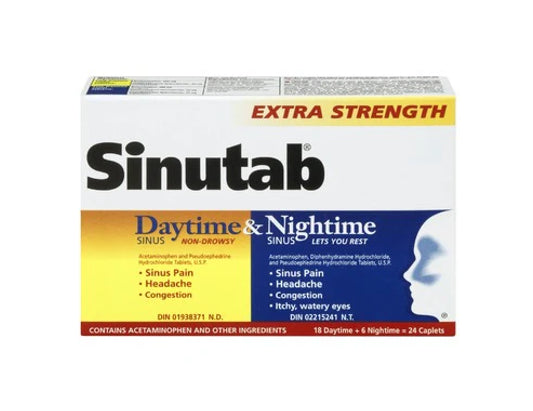 Sinutab Sinus Extra Strength Day/Night 24 Caplets