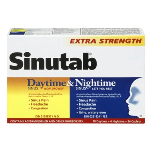 Sinutab Sinus Extra Strength Day/Night 24 Caplets