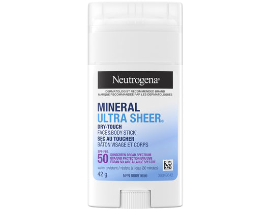 Neutrogena Mineral Ultra Sheer Dry-Touch Sunscreen Stick SPF 50 - 42g