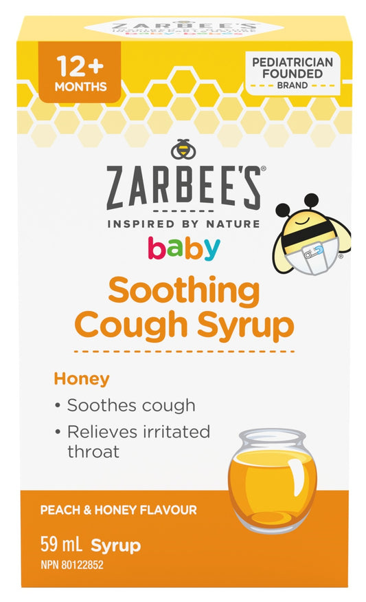 Zarbee’s Baby Soothing Cough Syrup, Peach & Honey 59ml