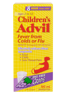 Advil Children’s Suspension, Grape 100ml
