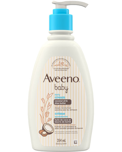 Aveeno Baby Daily Cream, Coconut Oil & Shea Butter, 354 mL