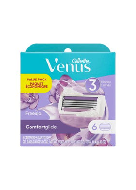 Gillette Venus ComfortGlide Razor Blade Refills Freesia, 6 ct