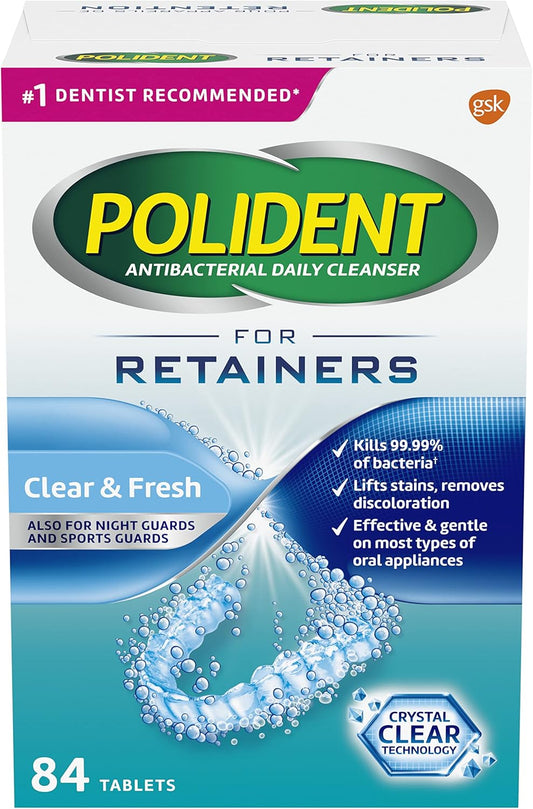 Polident Retainers Cleansing Tabs 84ct (Packaging May Vary)