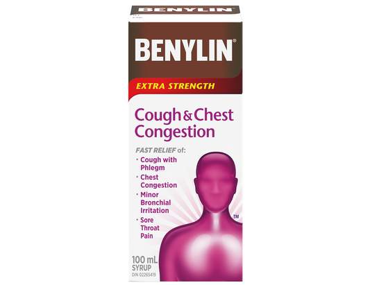 Benylin Cough & Chest Extra Strength Congestion Syrup, 100 mL