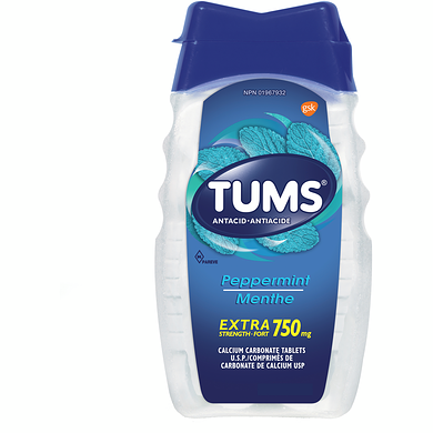 Tums Antacid Extra Strength Peppermint 750mg , 100 ct