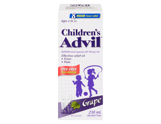 Advil Children’s Suspension Dye-Free Grape 230 mL