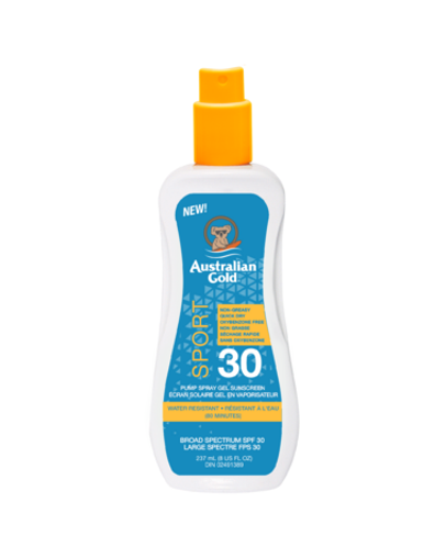 Australian Gold Sport Sunscreen Spray Gel SPF 30, 237 mL