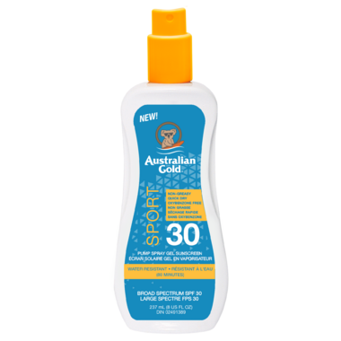 Australian Gold Sport Sunscreen Spray Gel, SPF 30 237ml