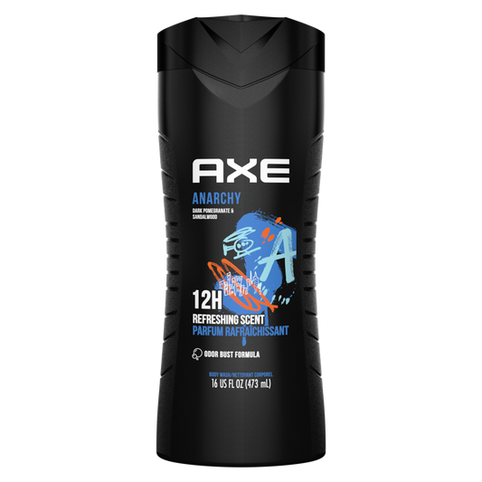 AXE Anarchy Body Wash, Pomegranate & Sandalwood Scent 473ml