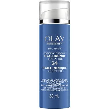 Olay Regenerist Hyaluronic + Peptide 24 Face Moisturizer SPF 30, 50 mL