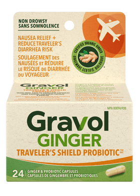 Gravol Ginger Traveler’s Shield Probiotic Capsules, 24 ct