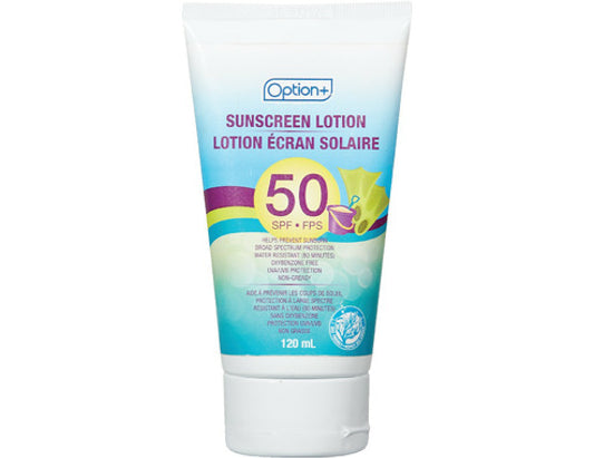 Option+ Sunscreen Lotion SPF 50 – 120ml