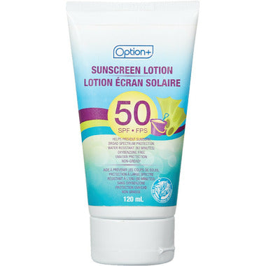 Option+ Sunscreen Lotion, SPF 50 120ml