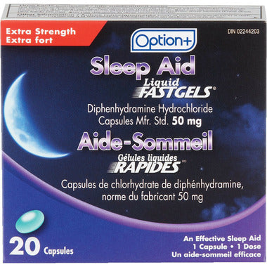 Option+ Sleep Aid Liquid Fastgels, 20 ct