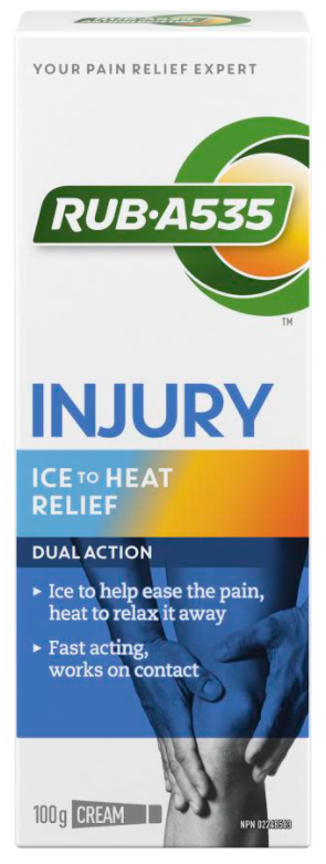 Rub•A535 Injury Ice to Heat Relief Cream, 100g