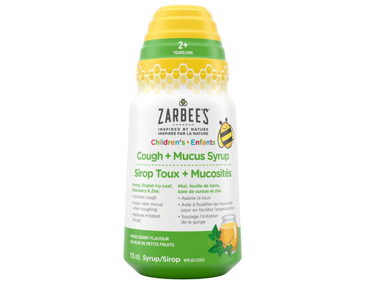 Zarbee’s Children’s Cough + Mucus Syrup, Mixed Berry 118ml