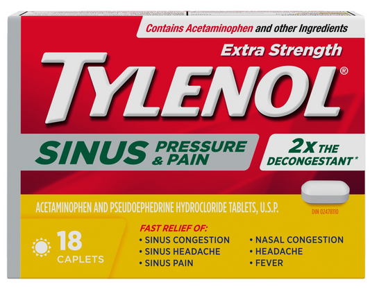 Tylenol Sinus Extra Strength, 18 Caplets