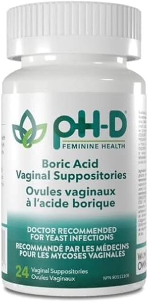 pH-D Feminine Health - 600 mg Boric Acid Suppositories - Woman Owned - for Yeast Infections - 24 count