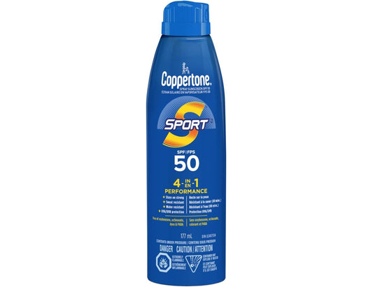 Coppertone Sport Sunscreen Spray, SPF 50 – 156g