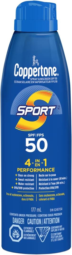 Coppertone Sport Sunscreen Spray, SPF 50, 156 g