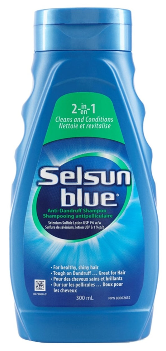 Selsun Blue Anti-Dandruff Shampoo, 2-in-1 Cleans and Conditions 300ml