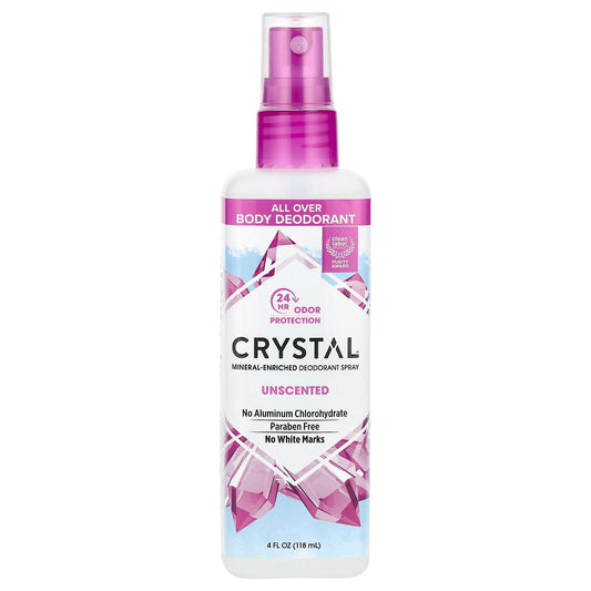 Crystal Mineral Deodorant Spray Unscented, 118 mL