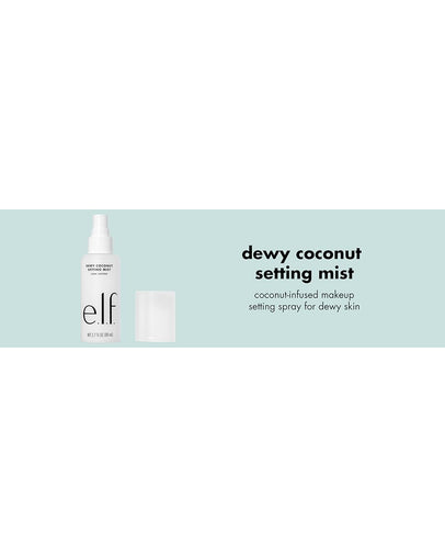 e.l.f. Dewy Coconut Setting Mist, Makeup Setting Spray, 80 mL