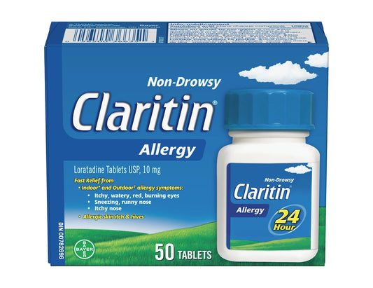 Claritin Allergy 24-Hour Non-Drowsy Relief Tablets 10 mg – 50 Count