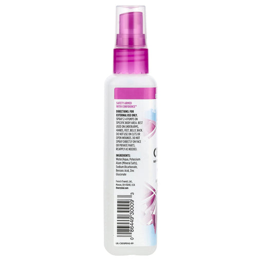 Crystal Mineral Deodorant Spray Unscented, 118 mL