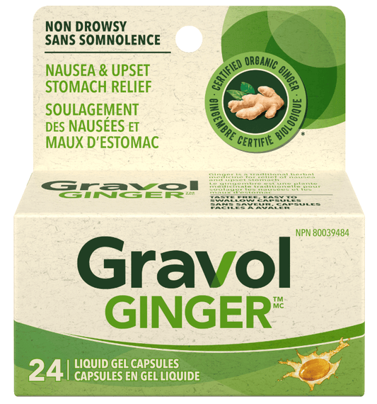 Gravol Ginger, 24 Liquid Gel Capsules