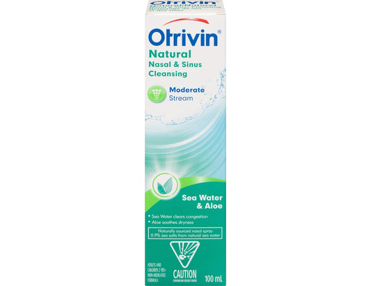 Otrivin Moderate Stream Saline Nasal Decongestant Spray – 100 mL