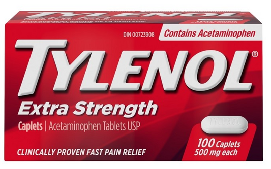 Tylenol Extra Strength 500mg, 100 Tablets