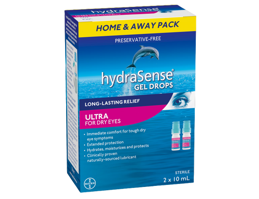 HydraSense Ultra Eye Drops For Dry Eyes - 2 x 10 mL