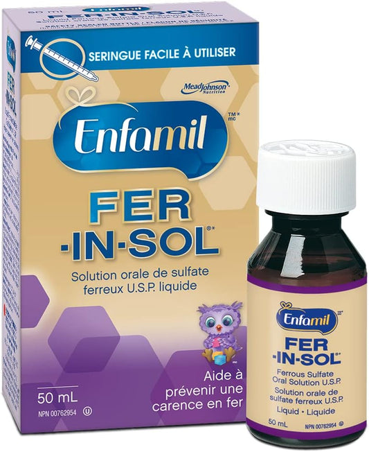 Enfamil FER-IN-SOL Liquid Ferrous Sulfate Oral Solution U.S.P., 50mL