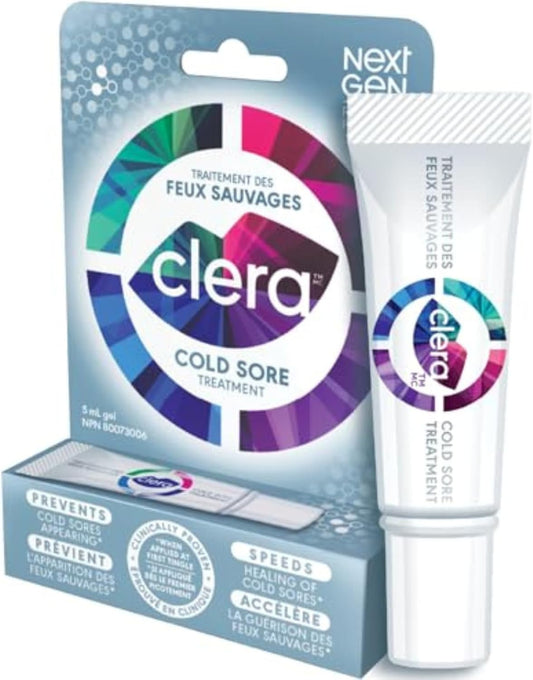 Clera Cold Sore Treatment Cream, Clinically Proven to Heal in 2 Days - 5ml