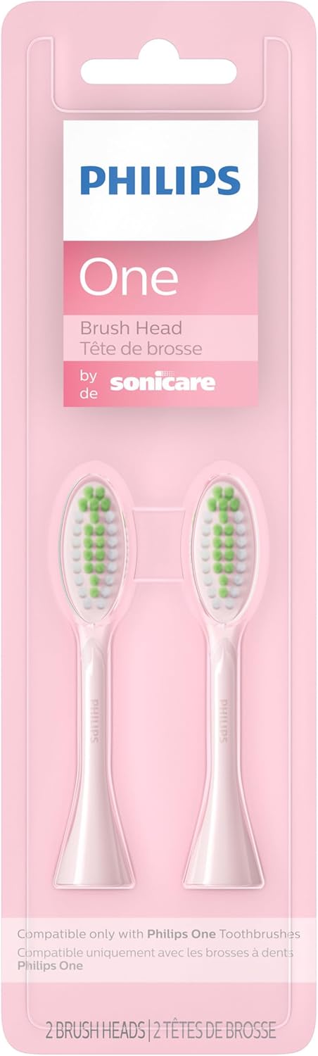 Philips One by Sonicare 2pk Brush Heads, Pink BH1022/20