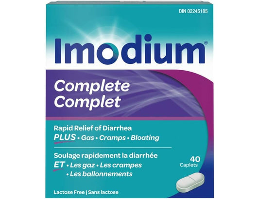 Imodium Complete Antidiarrheal and Gas Relief Caplets, 40 Count