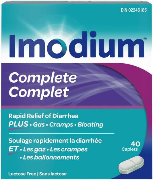 Imodium Complete Antidiarrheal and Gas Relief Caplets 40 count